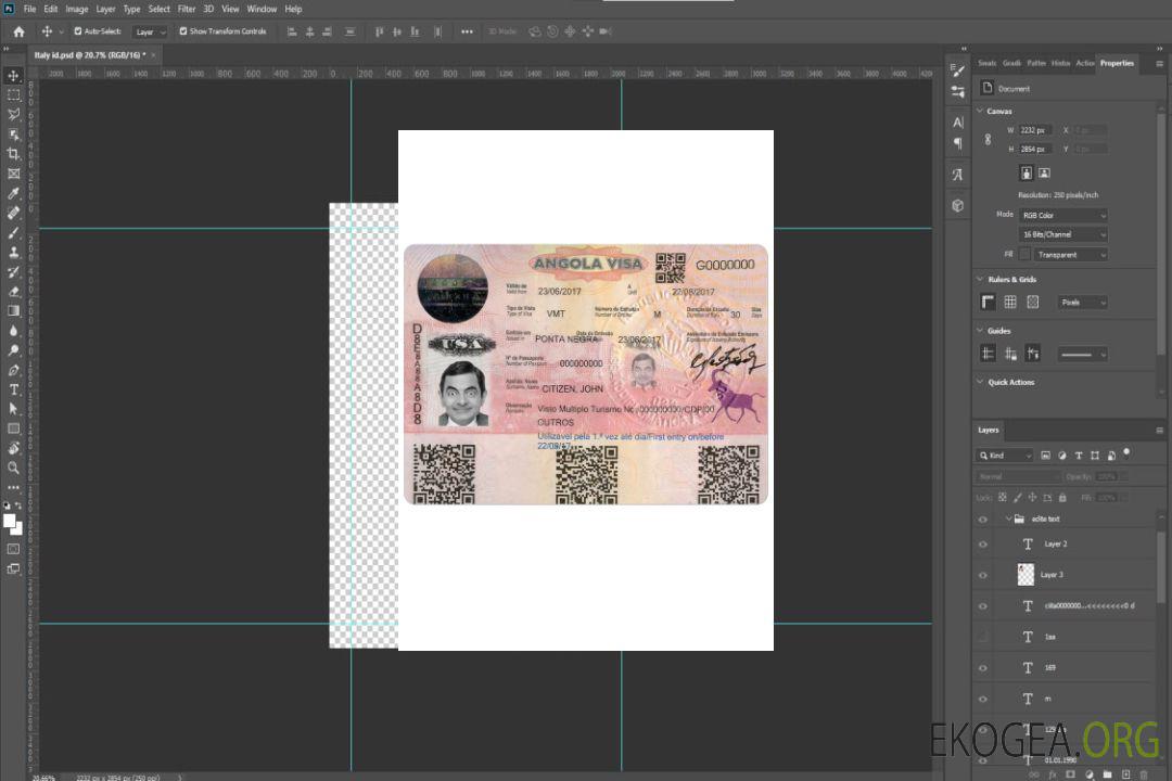 Visa d'entrée en ANGOLA version 2 template Visa d'entrée en ANGOLA version 2 template